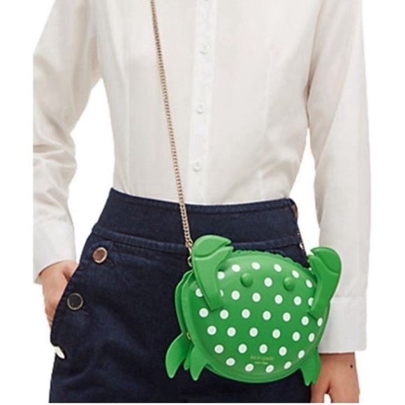 Kate Spade Shelly Green & Red Crabs Crossbody with Coin Purse, limited edition - Picture 6 of 9